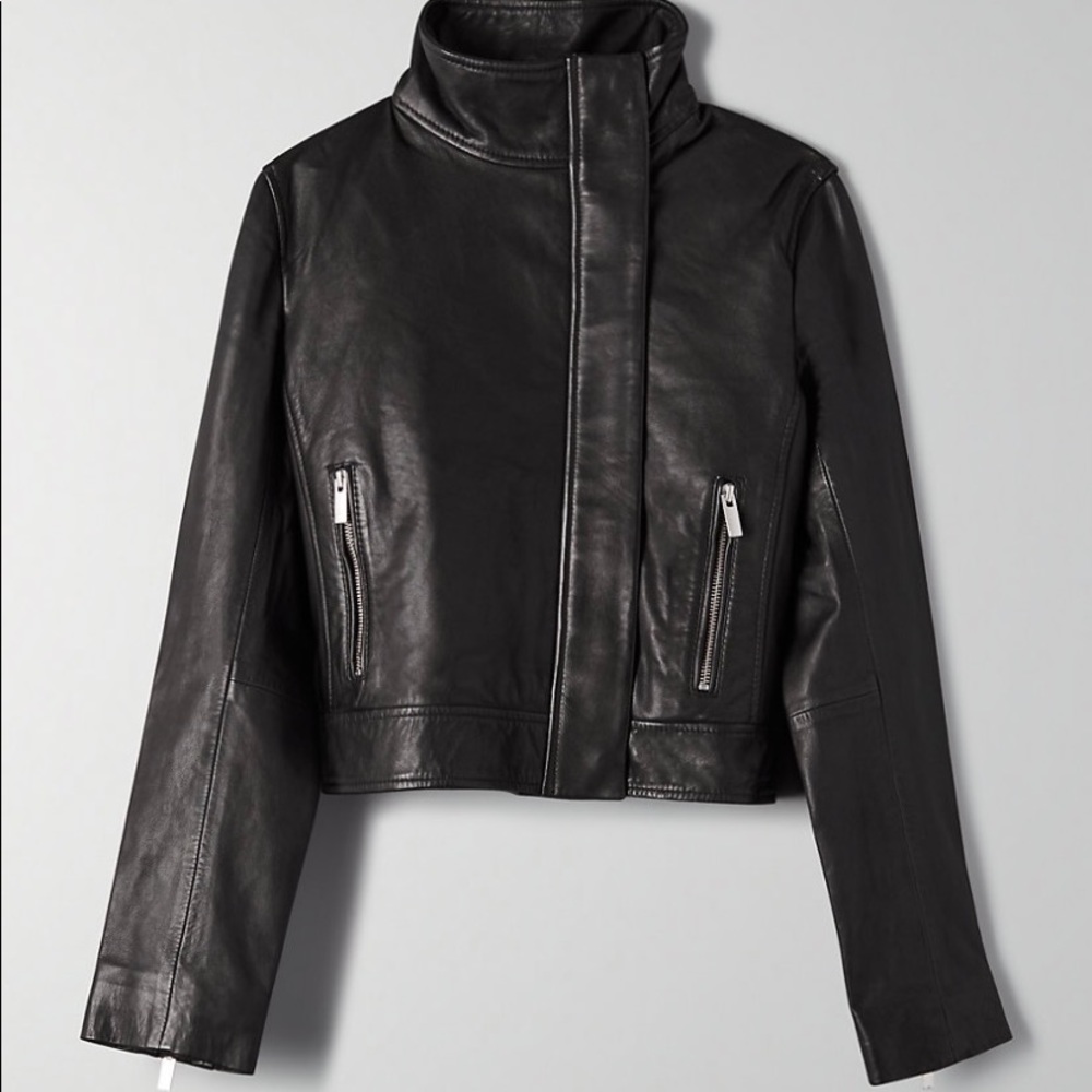 Aritzia Babaton Jagger Leather Moto Jacket